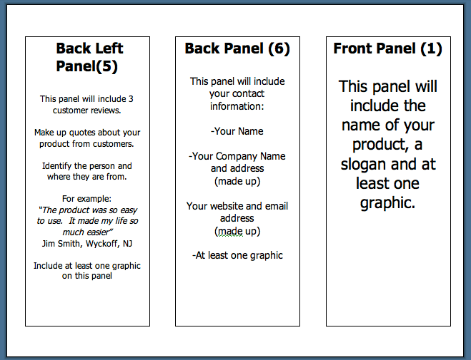 Computer 6.2, Eisenhower Middle School / Create a Technology Brochure